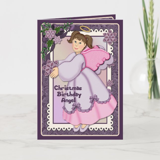 Cartes Pour Fêtes Annuelles Ange d'anniversaire - vers à l'intérieur (Devant)