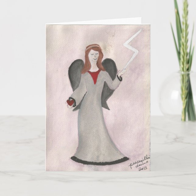 Cartes Pour Fêtes Annuelles ange de force… par le peacewillow (Devant)