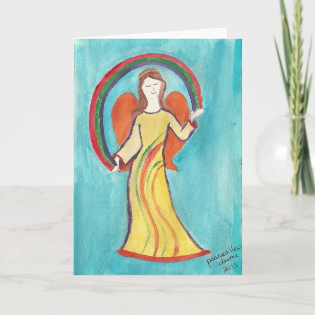 Cartes Pour Fêtes Annuelles ange de joie.. par paisewillow (Devant)
