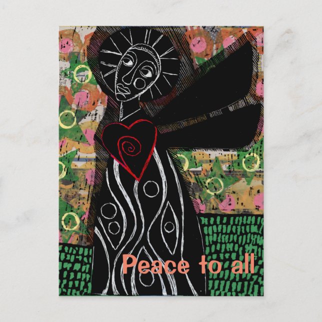 Cartes Pour Fêtes Annuelles Ange de la compassion (Devant)