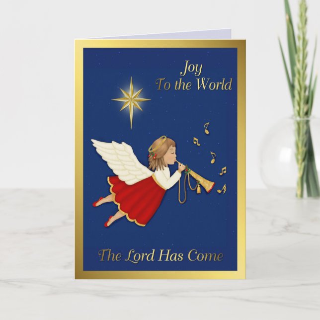 Cartes Pour Fêtes Annuelles Ange de Noël (Devant)