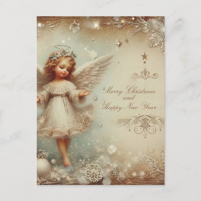 Cartes Pour Fêtes Annuelles Ange de Noël (Devant)