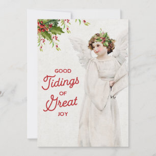 Cartes Pour Fêtes Annuelles Ange de Noël Vintage