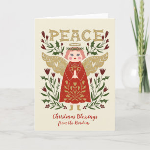 Cartes Pour Fêtes Annuelles Ange de Noël Vintage