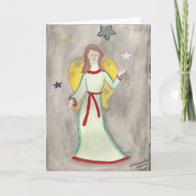 Cartes Pour Fêtes Annuelles ange de rêves... par paisewillow (Devant)