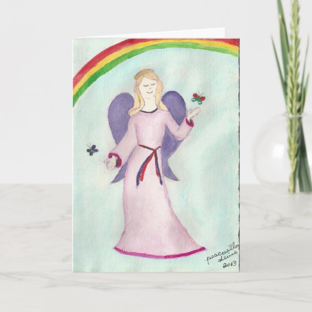 Cartes Pour Fêtes Annuelles ange de transformation… par le peacewillow (Devant)