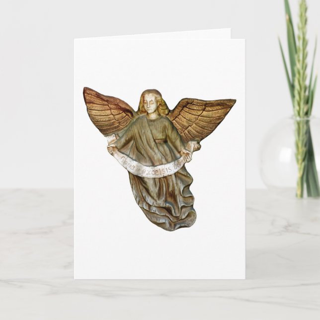 Cartes Pour Fêtes Annuelles Ange d'or (Devant)