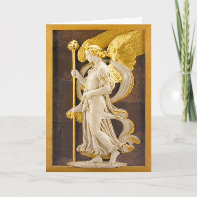 Cartes Pour Fêtes Annuelles Ange d'or (Devant)