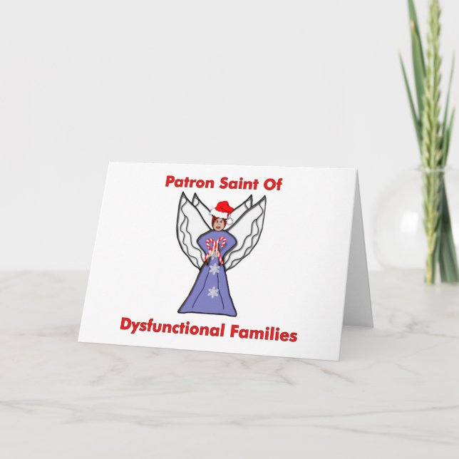 Cartes Pour Fêtes Annuelles Ange dysfonctionnel de familles (Devant)
