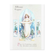 Ange et cru Pâques de fenêtre d'église d'anges