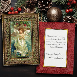 Cartes Pour Fêtes Annuelles Ange et étoile de Noël Vintage