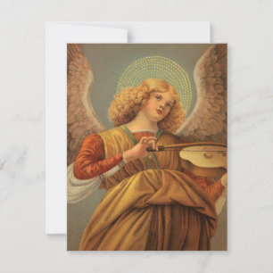 Cartes Pour Fêtes Annuelles Ange jouant du violon de la Renaissance Melozzo da