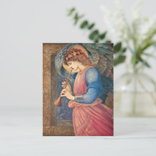 Cartes Pour Fêtes Annuelles Ange jouant d'une flageolet par Edward Burne-Jones