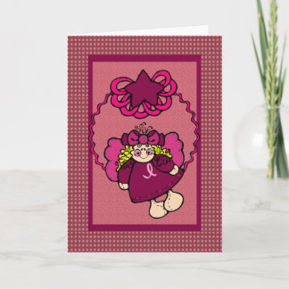 Cartes Pour Fêtes Annuelles ange rose de ruban