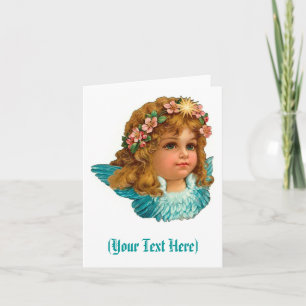 Cartes Pour Fêtes Annuelles Ange victorien Vintage Pâques florales