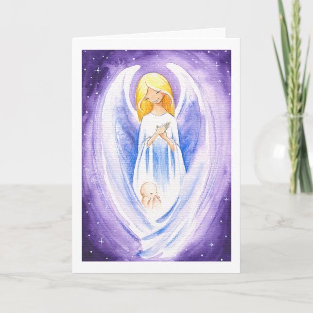 Cartes Pour Fêtes Annuelles Angel (Devant)