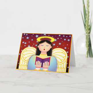 Cartes Pour Fêtes Annuelles Angel Caroler