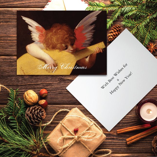 Cartes Pour Fêtes Annuelles Angel Cherub (Créateur téléchargé)