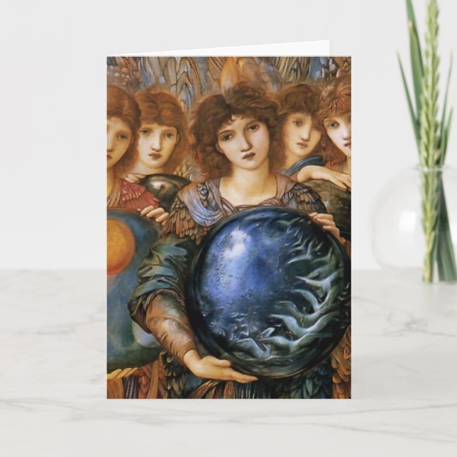 Cartes Pour Fêtes Annuelles Angel de la création par William Burne-Jones (Devant)