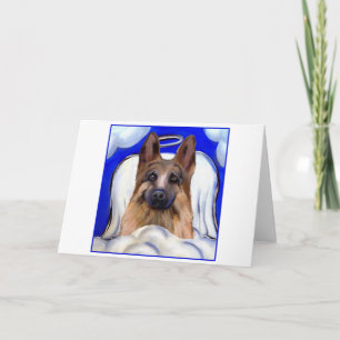 Cartes Pour Fêtes Annuelles ANGEL DE PET Berger Allemand