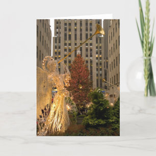 Cartes Pour Fêtes Annuelles Angel Et Arbre
