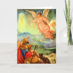 Cartes Pour Fêtes Annuelles Angel et les bergers