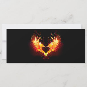 Cartes Pour Fêtes Annuelles Angel Fire Heart with Wings