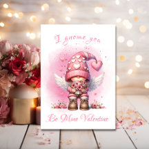 Angel rose mignon Gnome Aquarelle Valentine