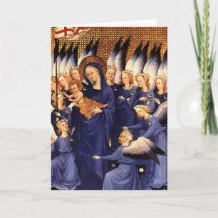 Cartes Pour Fêtes Annuelles Angels Around Virgin & Child