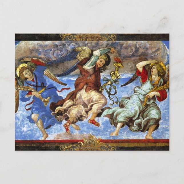 Cartes Pour Fêtes Annuelles Angels de l'Assomption et l'Annonciation par Lippi (Devant)