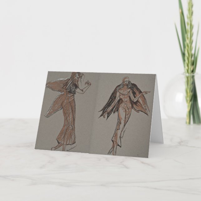 Cartes Pour Fêtes Annuelles Anges de bédouin de danse (Devant)