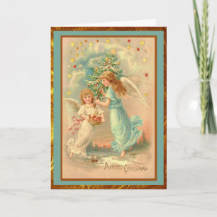 Cartes Pour Fêtes Annuelles Anges de Noël Vintage