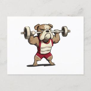 Cartes Pour Fêtes Annuelles Anglais Bulldog Poids Graphisme Animal Ness