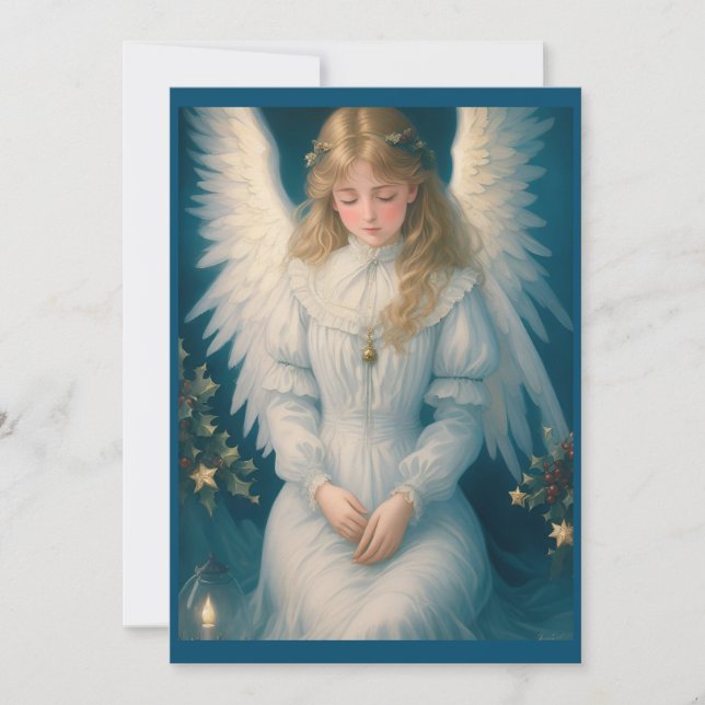 Cartes Pour Fêtes Annuelles Angle de Noël victorien vintage (Devant)