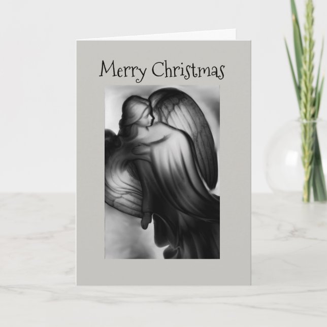 Cartes Pour Fêtes Annuelles Angle noir et blanc (Devant)