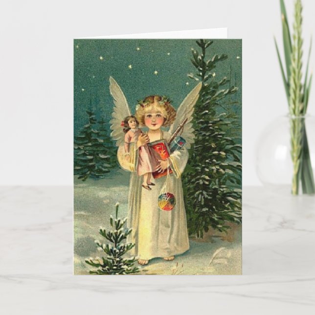 Cartes Pour Fêtes Annuelles Angle vintage (Devant)