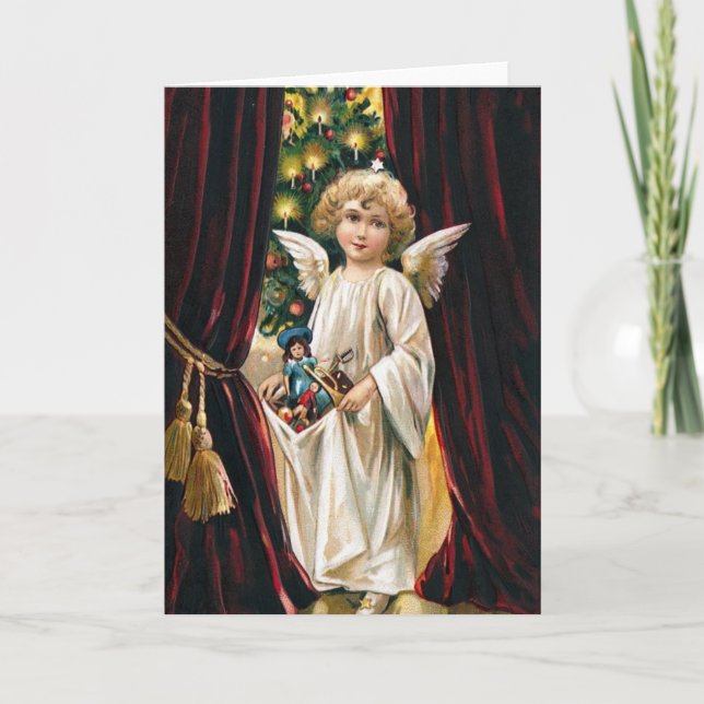 Cartes Pour Fêtes Annuelles Angle vintage (Devant)