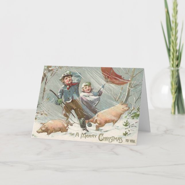 CARTES POUR FÊTES ANNUELLES ANIMAUX AMUSANTS (Devant)