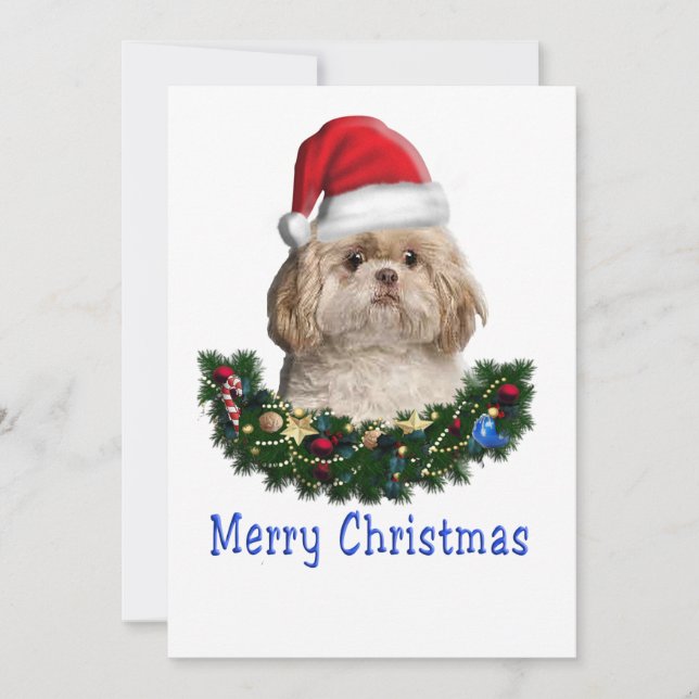 Cartes Pour Fêtes Annuelles Animaux de Noël (Devant)