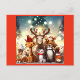 Cartes Pour Fêtes Annuelles Animaux de Noël 7