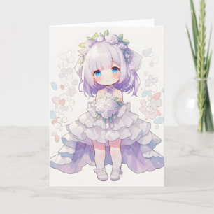 Cartes Pour Fêtes Annuelles Anime Girl Chibi
