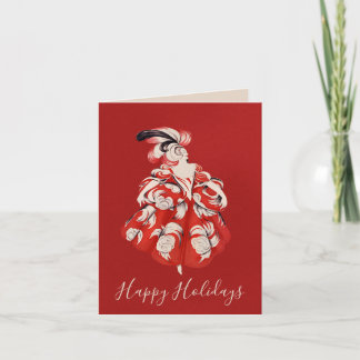 Cartes Pour Fêtes Annuelles Anisette Red Holiday Folded Card