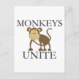 Cartes Pour Fêtes Annuelles Année amusante du singe "Les singes s'unissent"