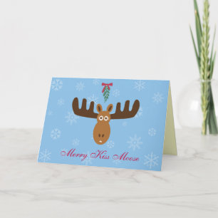 Cartes Pour Fêtes Annuelles Année de gnou de Moose_Happy de baiser de