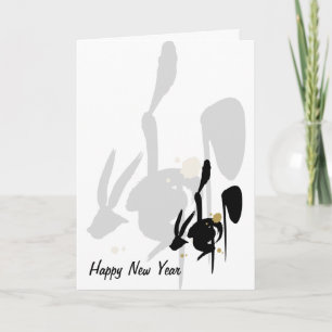 Cartes Pour Fêtes Annuelles Année du lapin