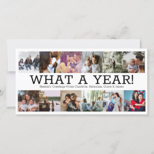 Cartes Pour Fêtes Annuelles Année En Revue Douze Photo Personnalisée Noël