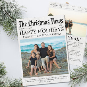 Cartes Pour Fêtes Annuelles Année en revue Journal de Noël Photo de famille