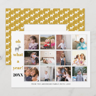 Cartes Pour Fêtes Annuelles Année en revue Oh cerf quelle année d'or photo