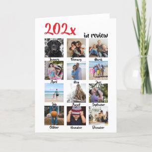 Cartes Pour Fêtes Annuelles Année en revue Photo Noël Personnalisé