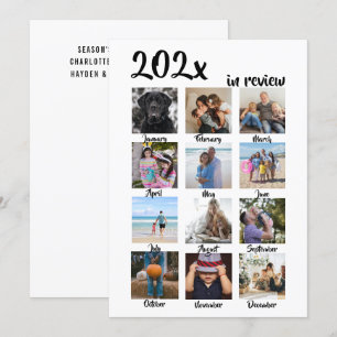 Cartes Pour Fêtes Annuelles Année en revue Photo Noël Personnalisé